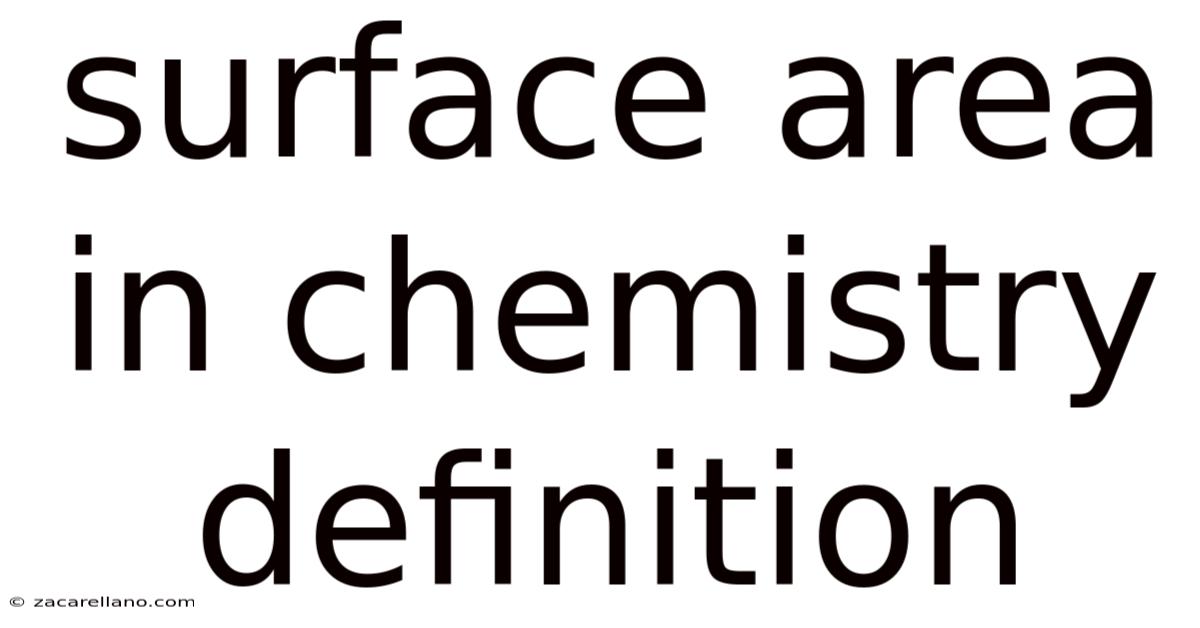 Surface Area In Chemistry Definition
