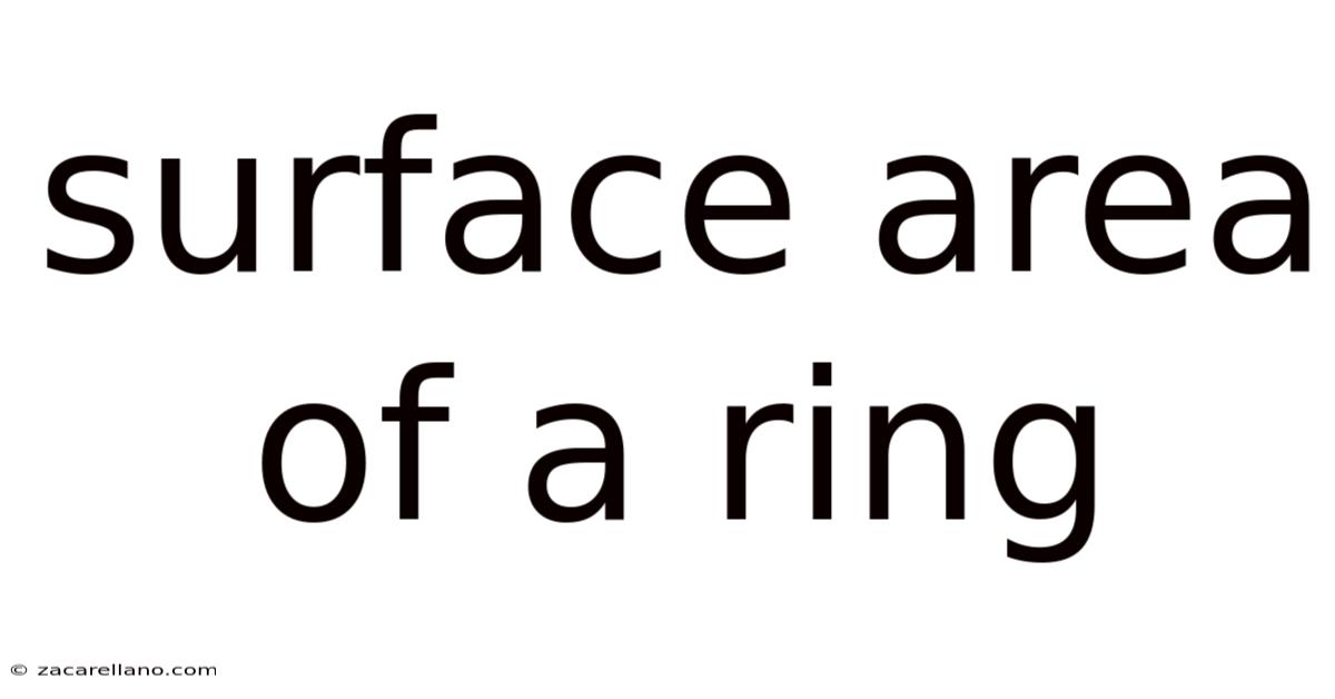 Surface Area Of A Ring