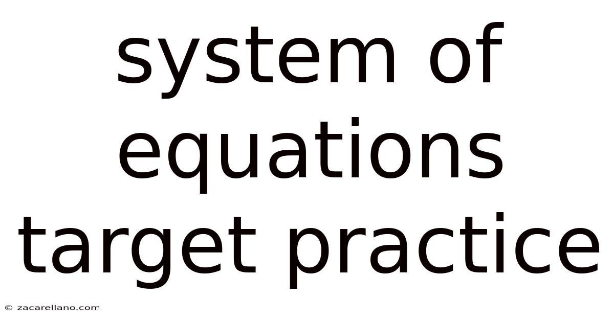 System Of Equations Target Practice