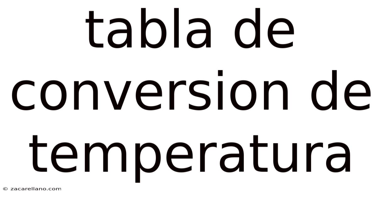 Tabla De Conversion De Temperatura