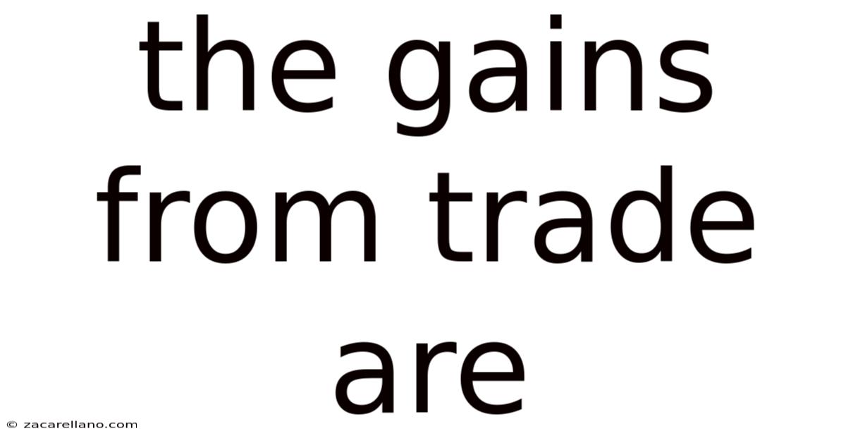 The Gains From Trade Are