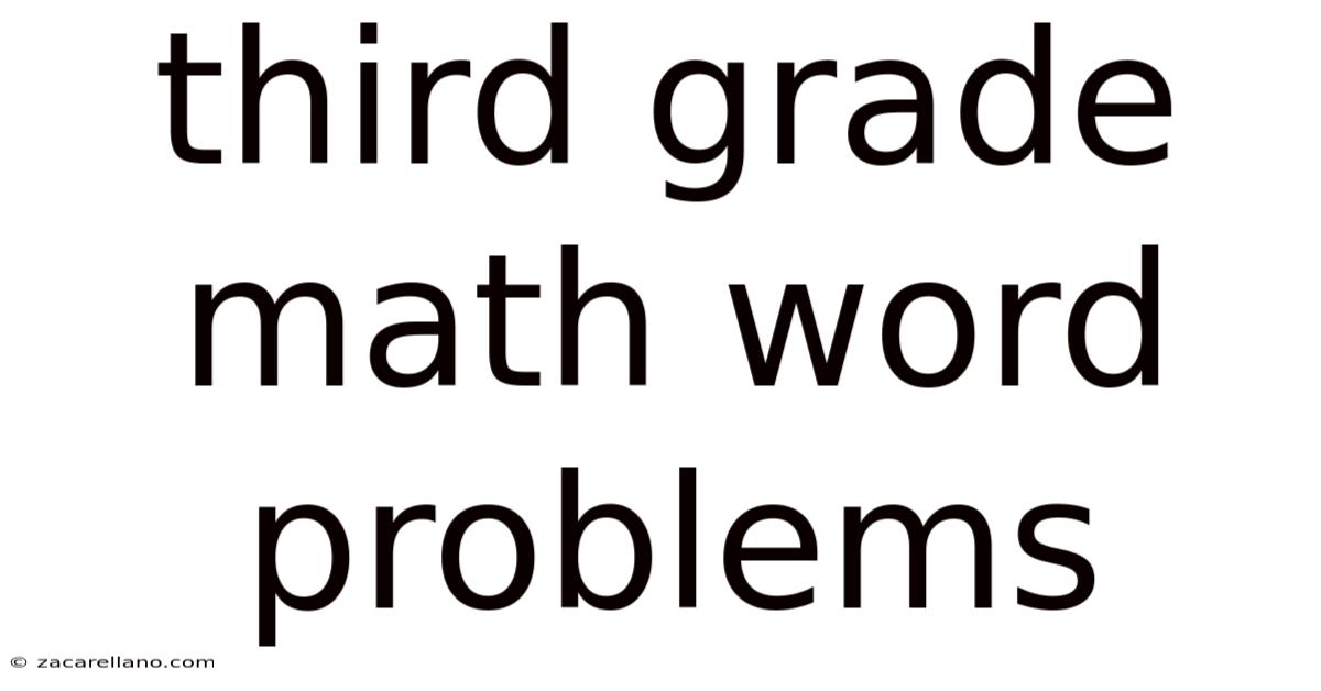 Third Grade Math Word Problems