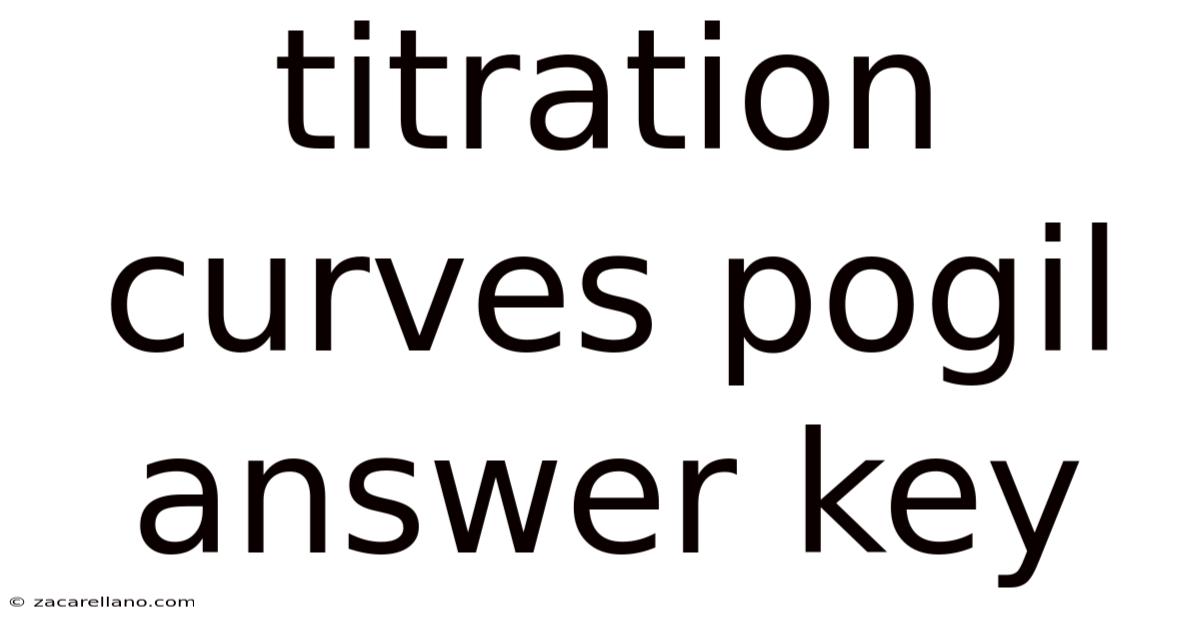 Titration Curves Pogil Answer Key
