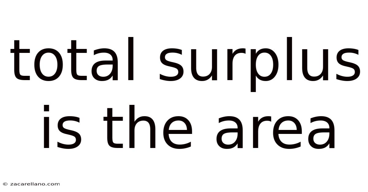 Total Surplus Is The Area
