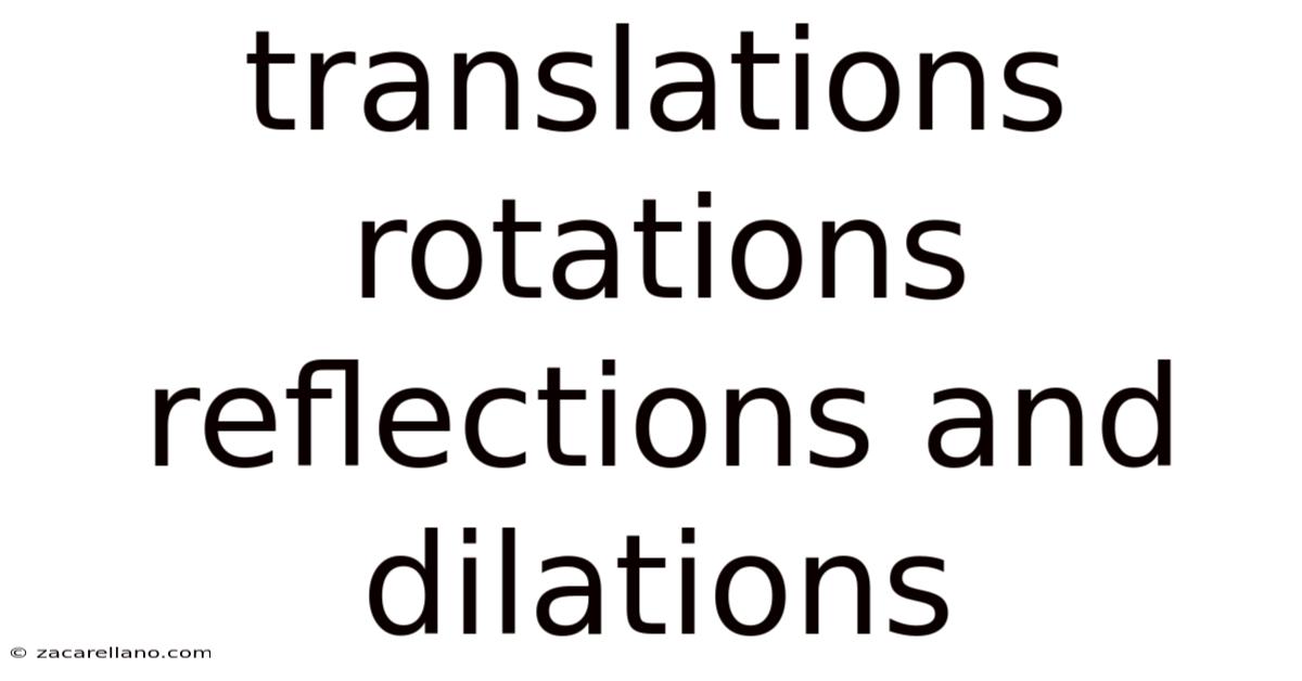 Translations Rotations Reflections And Dilations