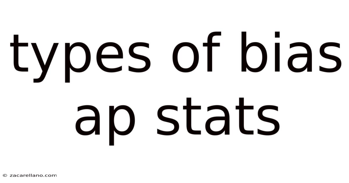 Types Of Bias Ap Stats