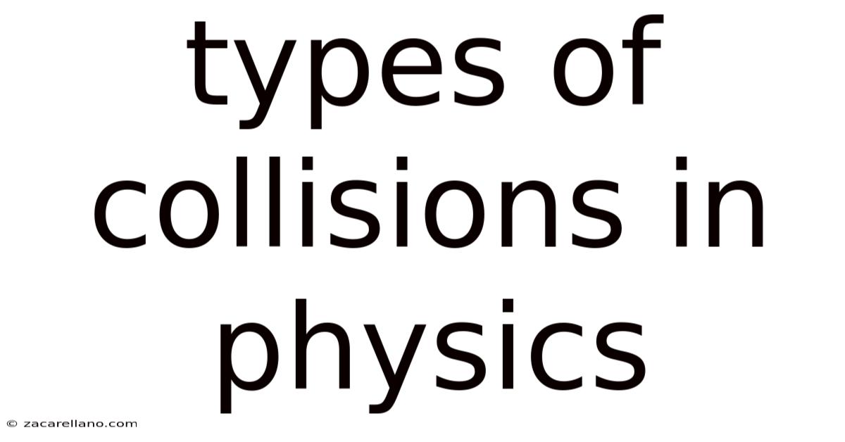 Types Of Collisions In Physics