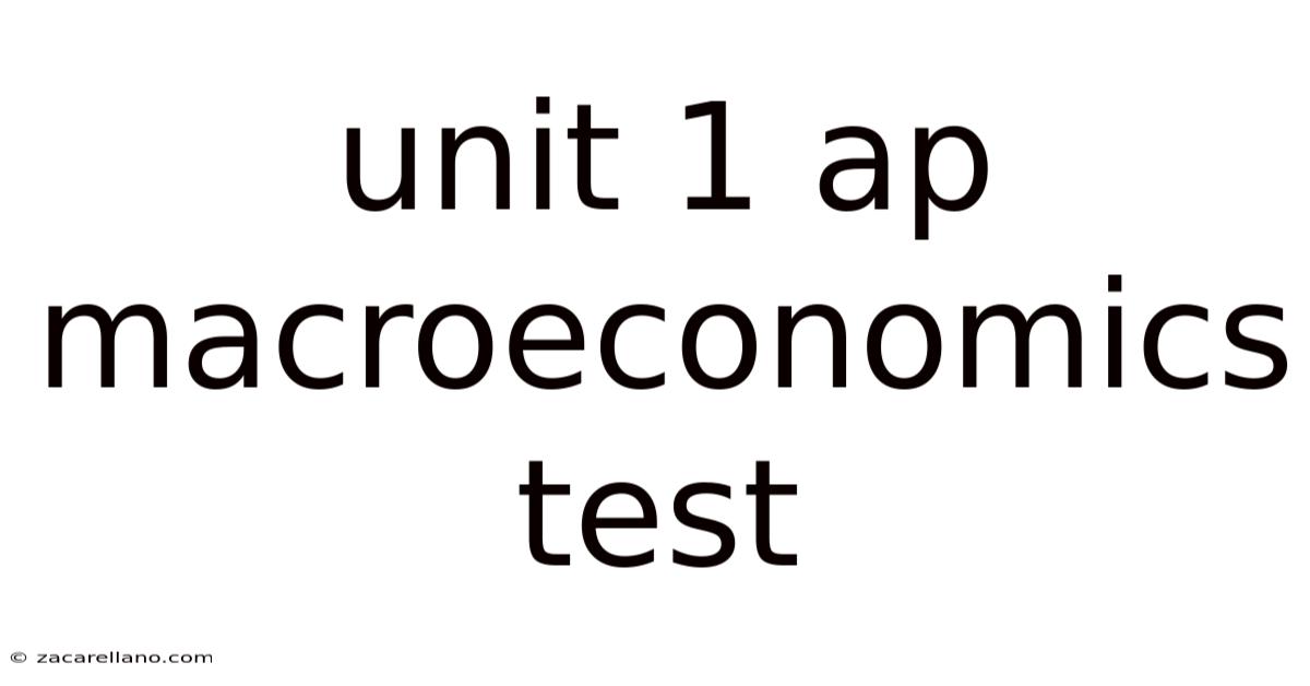 Unit 1 Ap Macroeconomics Test