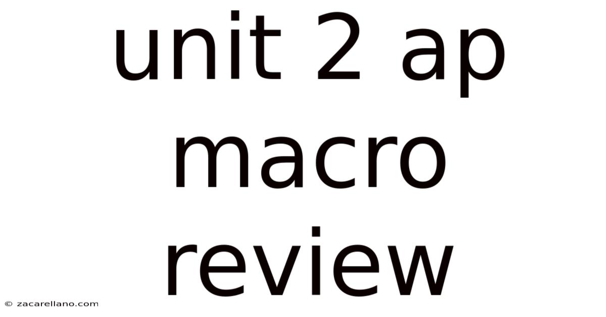 Unit 2 Ap Macro Review