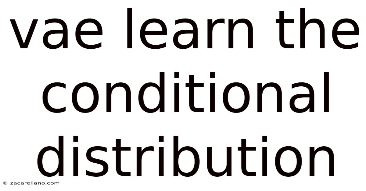 Vae Learn The Conditional Distribution