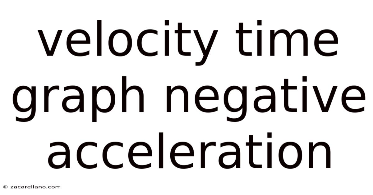 Velocity Time Graph Negative Acceleration