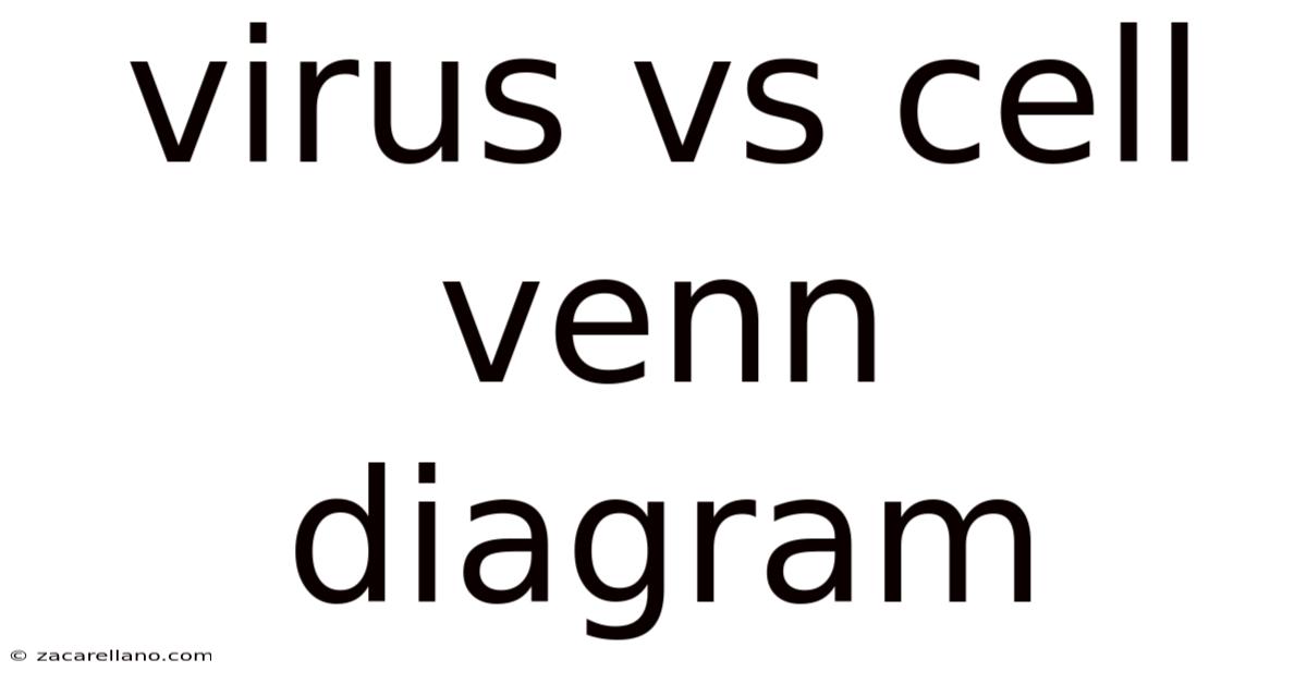 Virus Vs Cell Venn Diagram