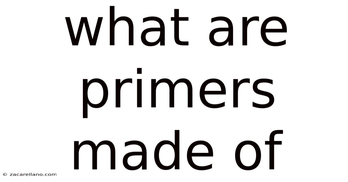 What Are Primers Made Of