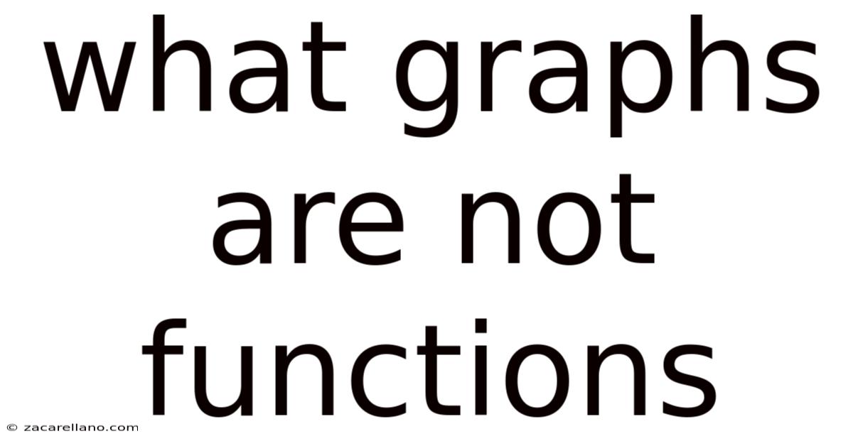 What Graphs Are Not Functions