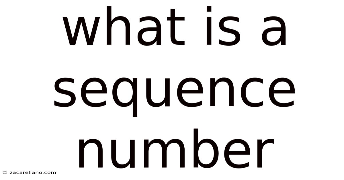 What Is A Sequence Number