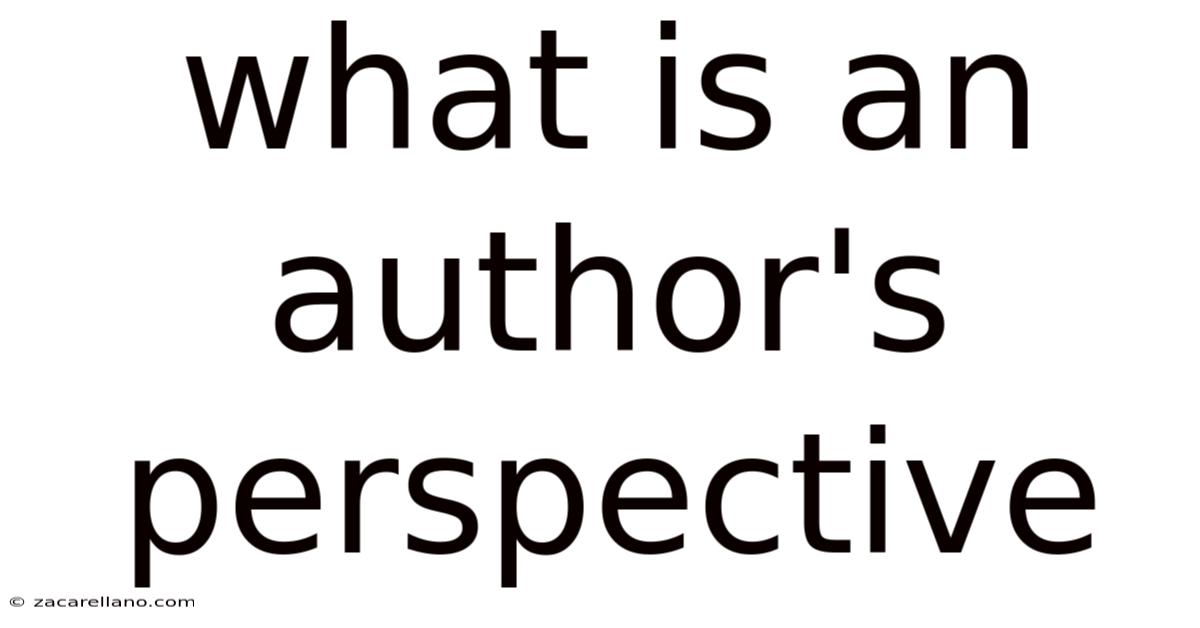 What Is An Author's Perspective