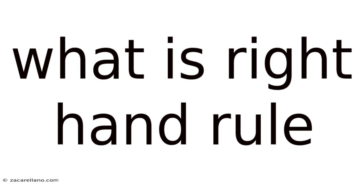 What Is Right Hand Rule