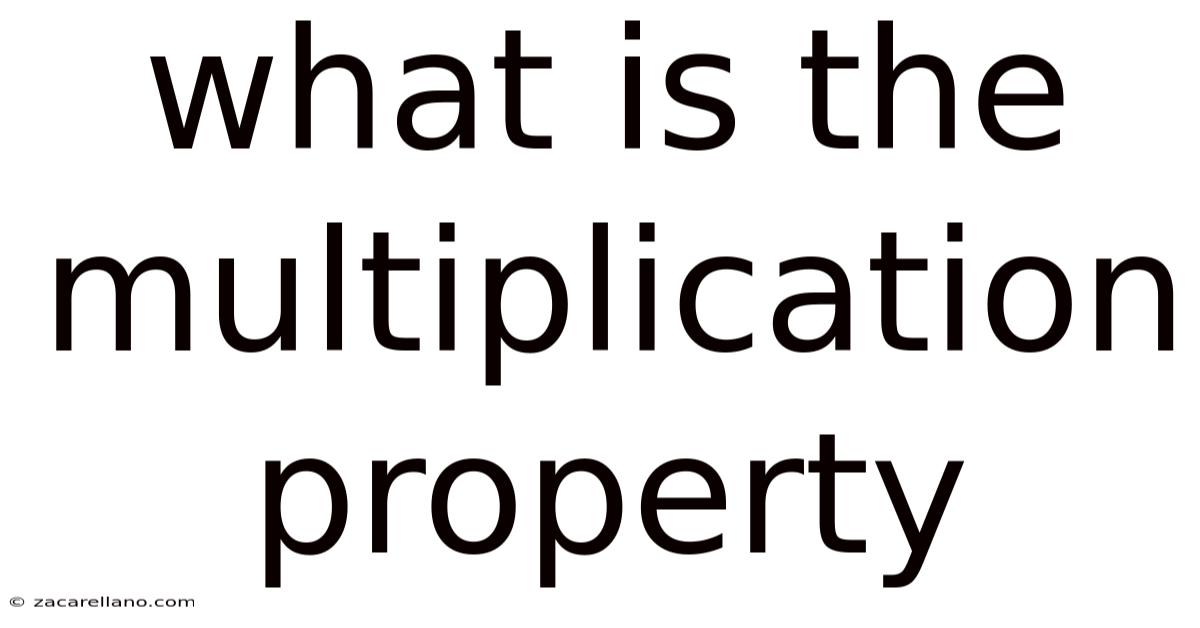 What Is The Multiplication Property