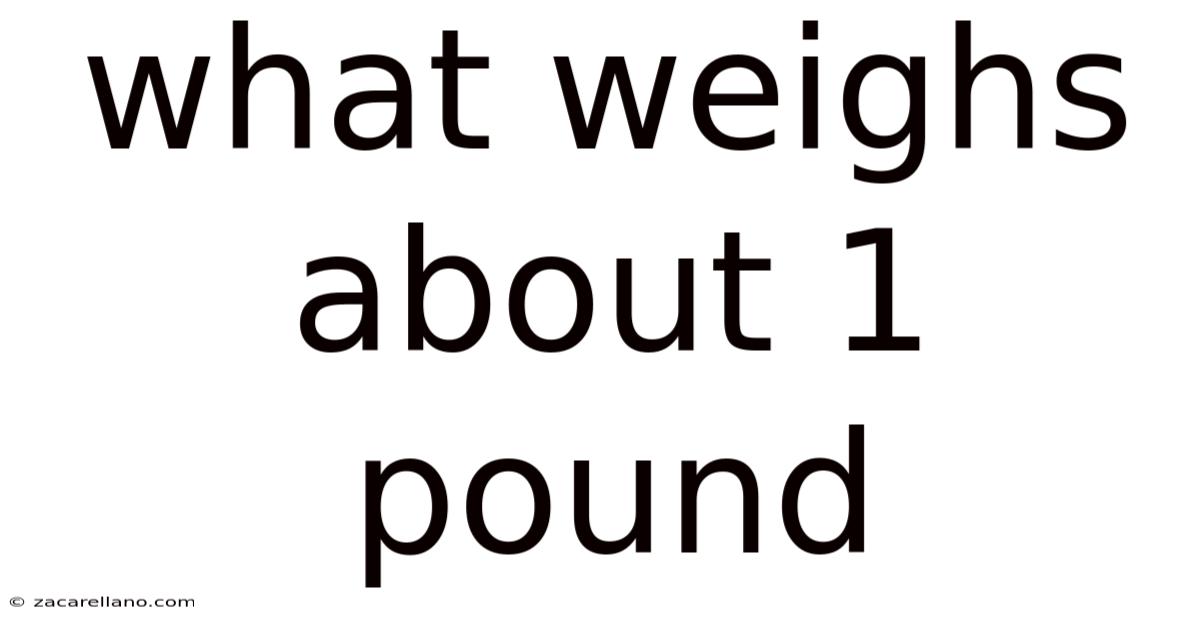 What Weighs About 1 Pound