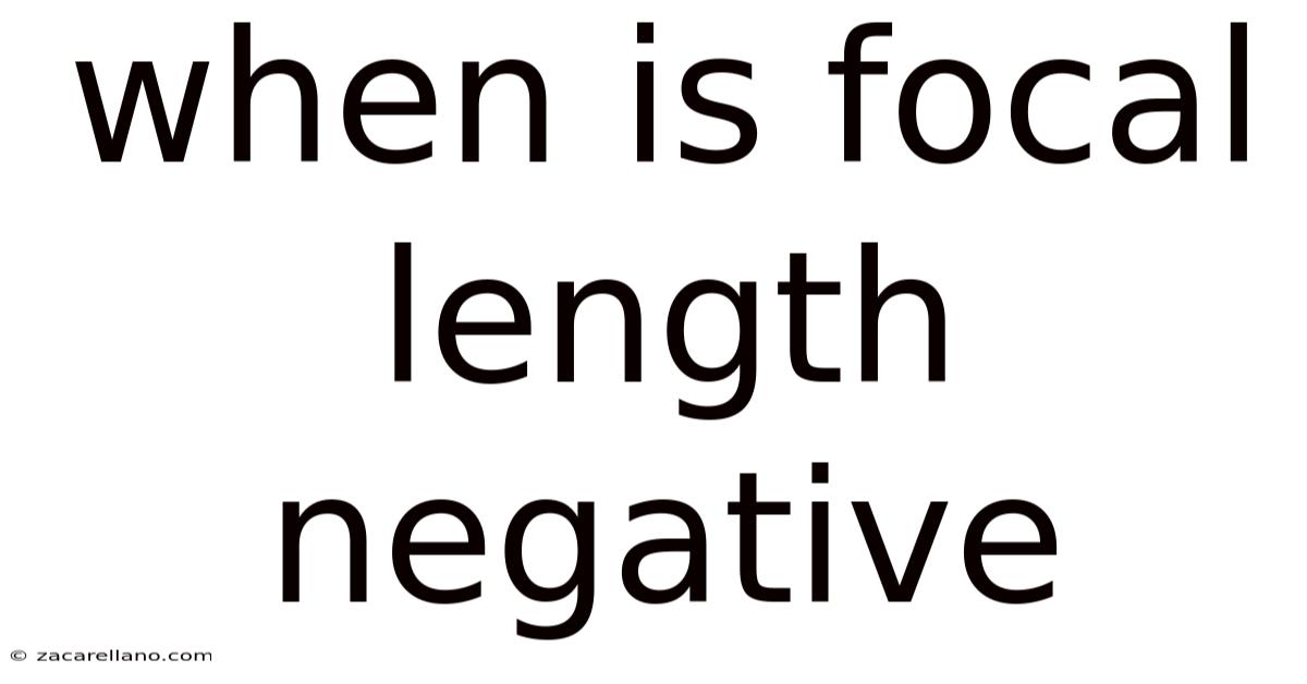 When Is Focal Length Negative