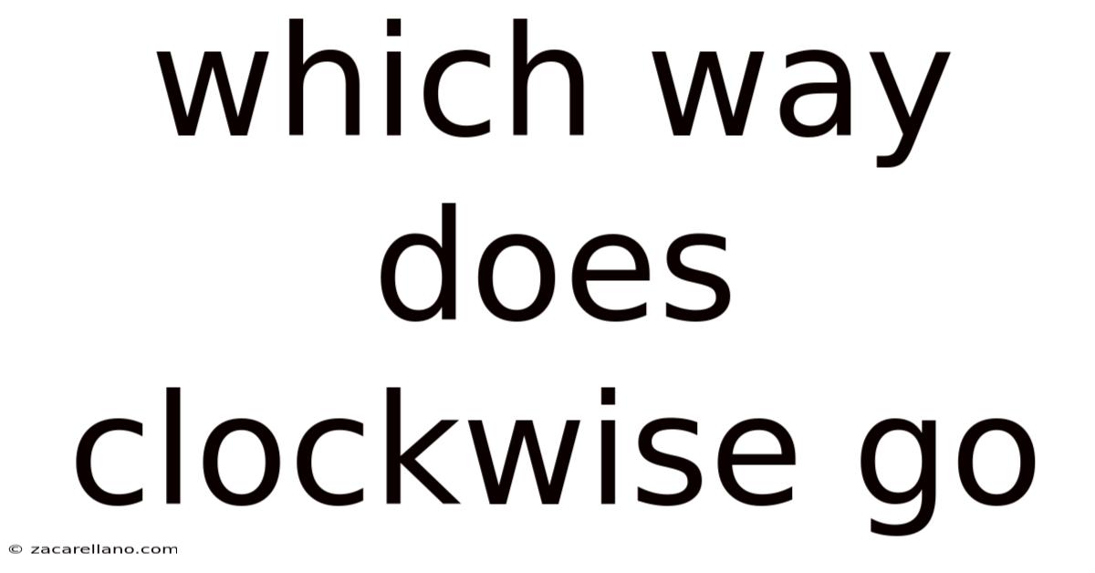 Which Way Does Clockwise Go