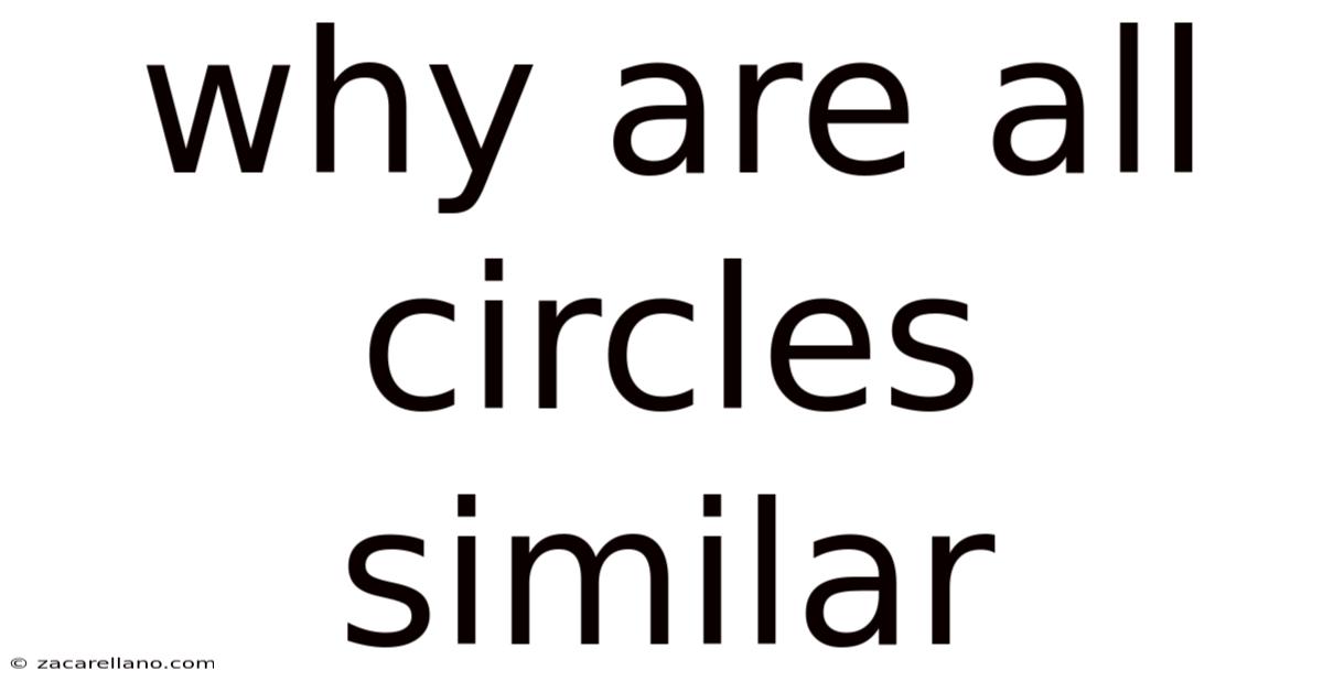 Why Are All Circles Similar